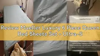 Review Mueller Luxury 6 Piece Queen Bed Sheets Set - Ultra-Soft 1800 Series, Cooling & Breathable Ho