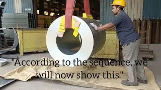Inside the Steel Service Center: Unloading a $0.7\text{mm}$ Metal Coil (4.6 MT)