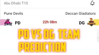 100% WINNING TEAM PD VS DG DREAM11 TEAM PREDICTION ABU DHABI 2021 28 JAN 2021👍 #Cricket