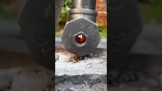 DIY Gravity Feed Wood Pellet Rocket Stove made on screwed steel pipes and fittings pt3
