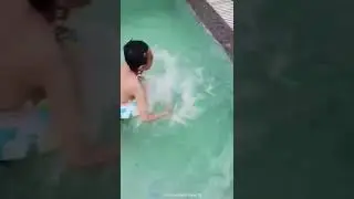 first time swimming #kid #swimming #kush #bhai