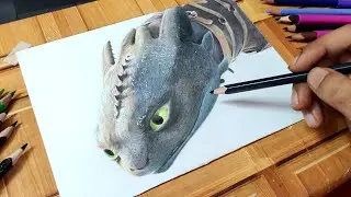 How I drew TOOTHLESS from How to Train your Dragon😍 time-lapse | Draw with May