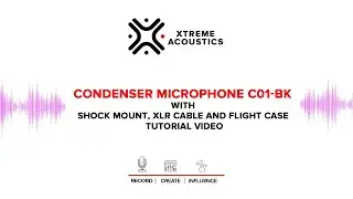 Xtreme Acoustics By Kadence condenser Microphone C 01 with Shock Mount Cable and Flight Case Black