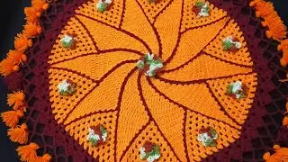 Crochet Big Thalposh and Table Cover New Design 