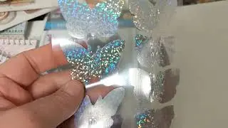 Small Dollar Tree haul including 3D butterfly stickers