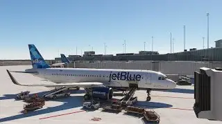 New York JFK Intl (KJFK) to Des Moines Intl (KDSM) MSFS2020 JetBlue A320Neo Engine View