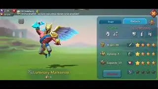 T5🔓 Unlock (Range - Luminary Marksman ) F2P account Lords mobile