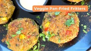 Veggie and Quinoa Pan-Fried or Air-Fried Fritters | Healthy and Delicious Snack