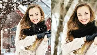 winter snowfall special photo editing in Adobe Photoshop