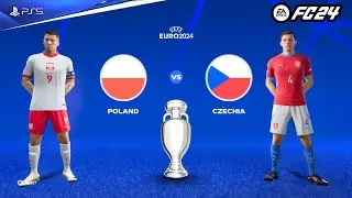 Poland vs Czechia EURO 2024 Thriller | Zieliński Strikes, Buksa Wins It! | 2-1 Full Match #fc24