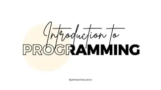 Introduction to programming