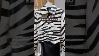 &pound;349.99 MANGO Jacket  Zebra-print fur