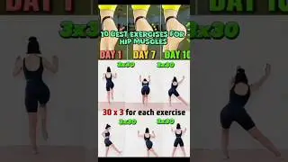 10 best exercises for women hip muscles #shortviral #exercise #exercisemotivation #exerciseroutine