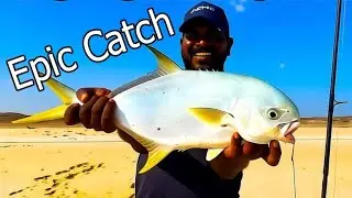 Huge Permit Fish - Shore fishing | Oman | Cam2Camp