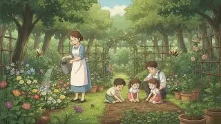 A Quiet Life in the Countryside  | Ghibli Style Peaceful Family ASMR🌿🌦️