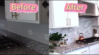 Kitchen Transformation:From Dull to Stunning | How To Replace Mosaic Tile Backsplash