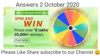 Amazon spin and win 2 October 2020
