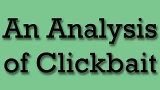 An Analysis of Clickbait