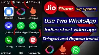 Jio Phone 2 Whatsappp use & Chingari App roposo app install new update