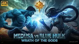 Medusa vs Blue Hulk ⚡ Wrath of the Gods | Epic AI Cinematic Battle | Ultra Realistic 4K Animation