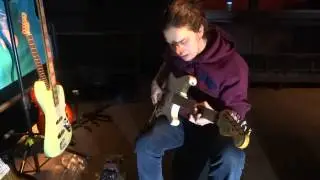 Nikos Tsopoglou with Paveza guitars stratocaster and Bad Pixel fuzz face