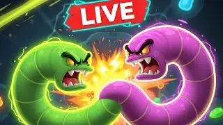 Worms Zone.io Live Stream 🔴🐍 | Eating Everything 🍔🍎 | Non-Stop Fun 🎮😂