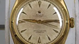 Very Rare Rolex 6085 18K Semi-Bubbleback