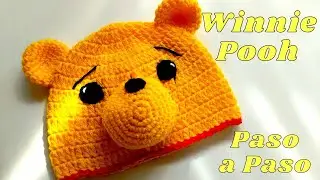 Gorro de Winnie Pooh Osito tejido a crochet bebe ni&ntilde;o paso a paso