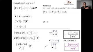 Curvature of a Vector Function Video 2