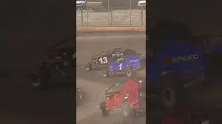 Very Hard Fought Top 10 Run First Time | #iRacing | Cedar Lake Speedway | 358 Modifieds #shorts