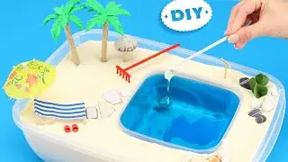 How To Make a Miniature Beach and Pool Zen Garden &ndash; DIY Stress-Relieving Desk Decoration