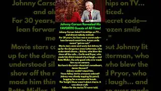 Johnny Carson Revealed His FAVORITE Guests of All Time!