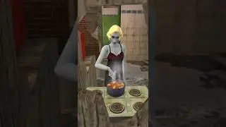 Cooking Spaghetti 🍝 The Sims 2 #shorts #halloween #2023 #thesims2 #thesims4 #sims2 #sims4