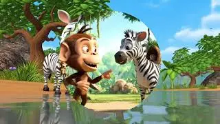 Zuzu the Zebra Lost His Stripes! 🦓 | Funny 3D Jungle Story for Kids