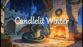 Candlelit Winter 🕯️🐉 Cozy Dragon by the Fireplace | Fantasy Winter Ambience