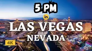 LAS VEGAS, NEVADA 🇺🇸【5 O'CLOCK SOMEWHERE virtual walking tour in 4K】