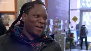 Homeless outreach during snowstorm