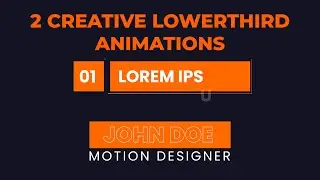 2 Epic Lower Thirds Animations in After Effects &ndash; Fast & Easy