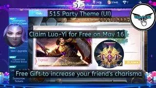 Free Hero on May 16 (Luo-Yi) | New 515 Party UI | Mobile Legends