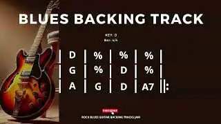 Blues Backing Track in D Jimmy Reed Style 50 BPM