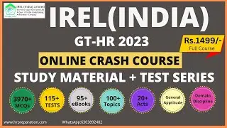 IREL(India) Graduate Trainee (HR) Online Course | IREL(India) GT HR Online Coaching