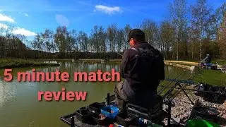 Live fishing match at Ivy House Lakes, Heron Pool.  5 minute review.