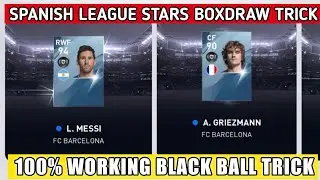 BLACK BALL TRICK IN SPANISH LEAGUE STARS BOXDRAW | 100% TRICK | PES 2020 MOBILE