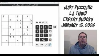 LA Times Expert Sudoku January 13 2026