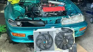 90-93 DA Integra EBay Radiator Install