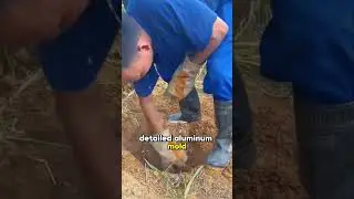 this is what happens when liquid aluminum is placed in the holes of an anthill