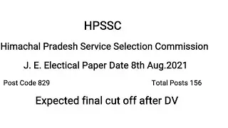 J.E. Electrical-829 final cutoff#HPSSC#educationstudychannel