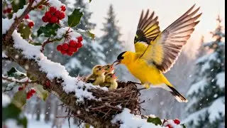 Birds Singing🕊️Relaxing Inspiring Music✨Winter Morning with Birds Singing| Music for Stress Relief