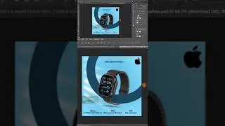 Apple Watch Poster Design in Photoshop #shorts  #photoshop  #graphicdesign  #applewatch
