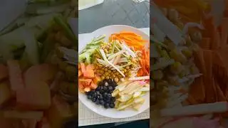 Mixed fruits,veg & chickpeas plate #simplerecipe #nutritiousanddelicious